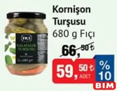 FIÇI KORNİŞON TURŞUSU 680 G fiyat ve kampanya bilgisi
